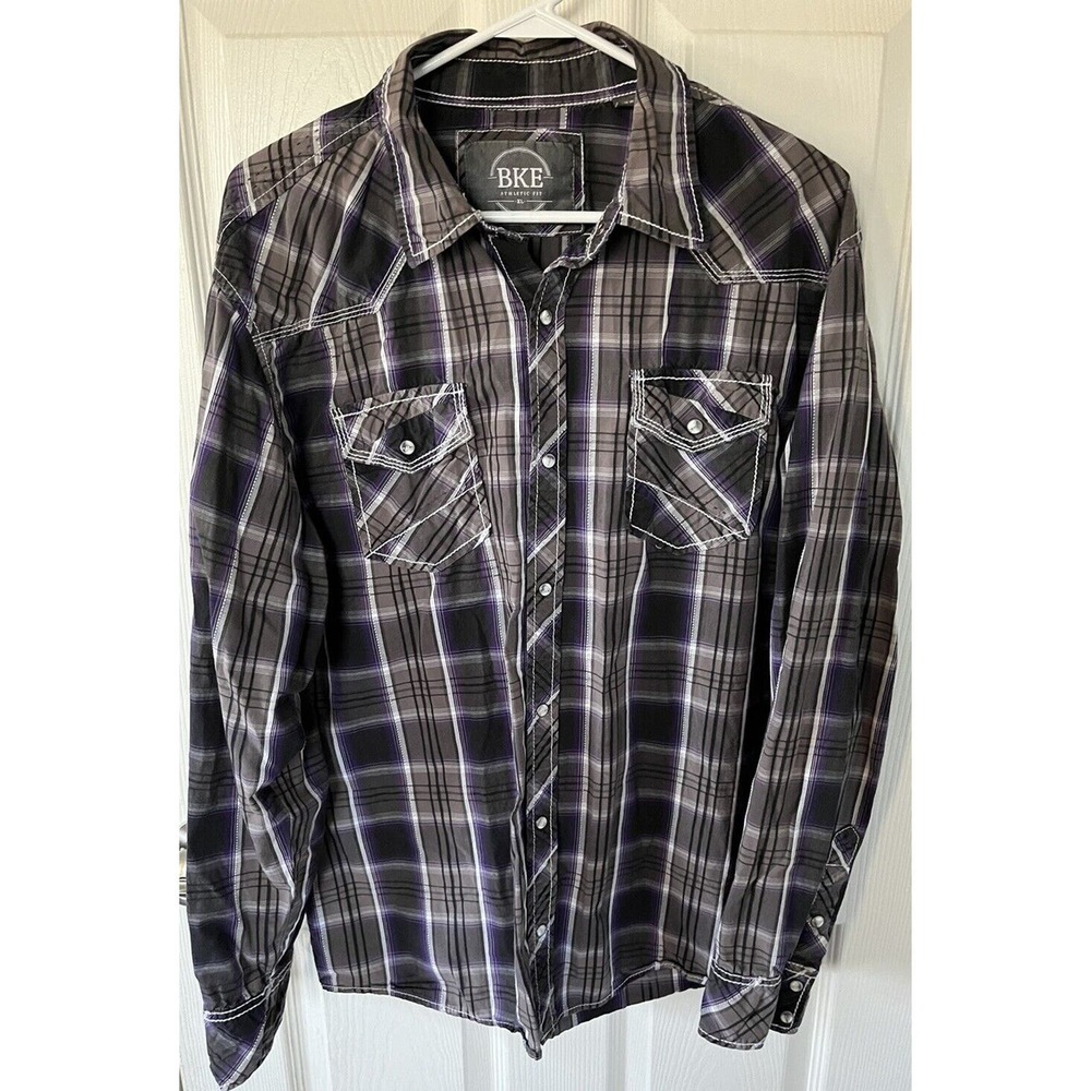 bke pearl snap shirt xl